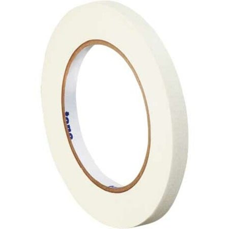 Tape Logic Masking Tape, 1/4x60 yd., White, PK12, 1/4" W x 60 yds L, White, 12 PK T93100312PKW